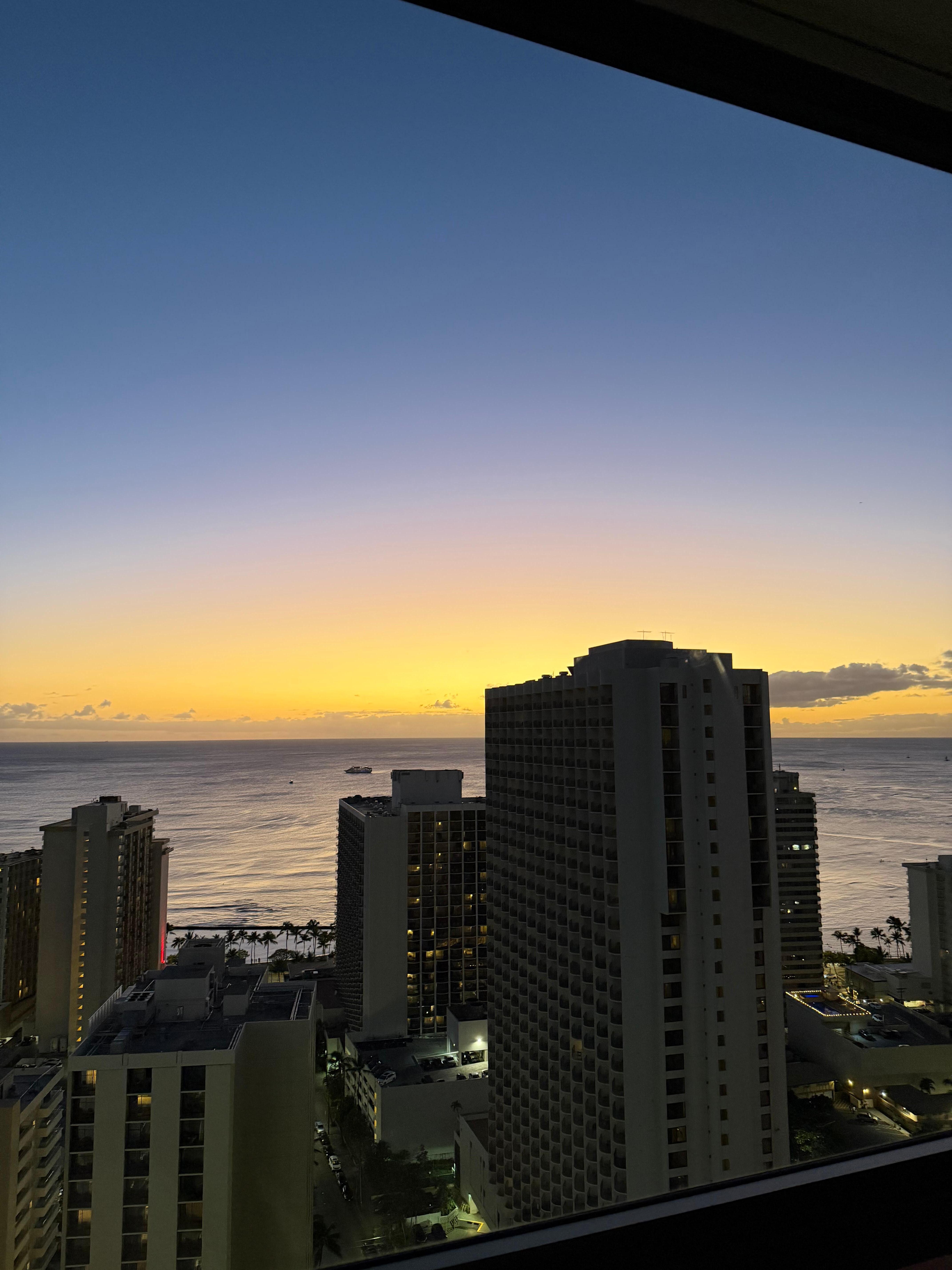 Sunset view from the balcony 