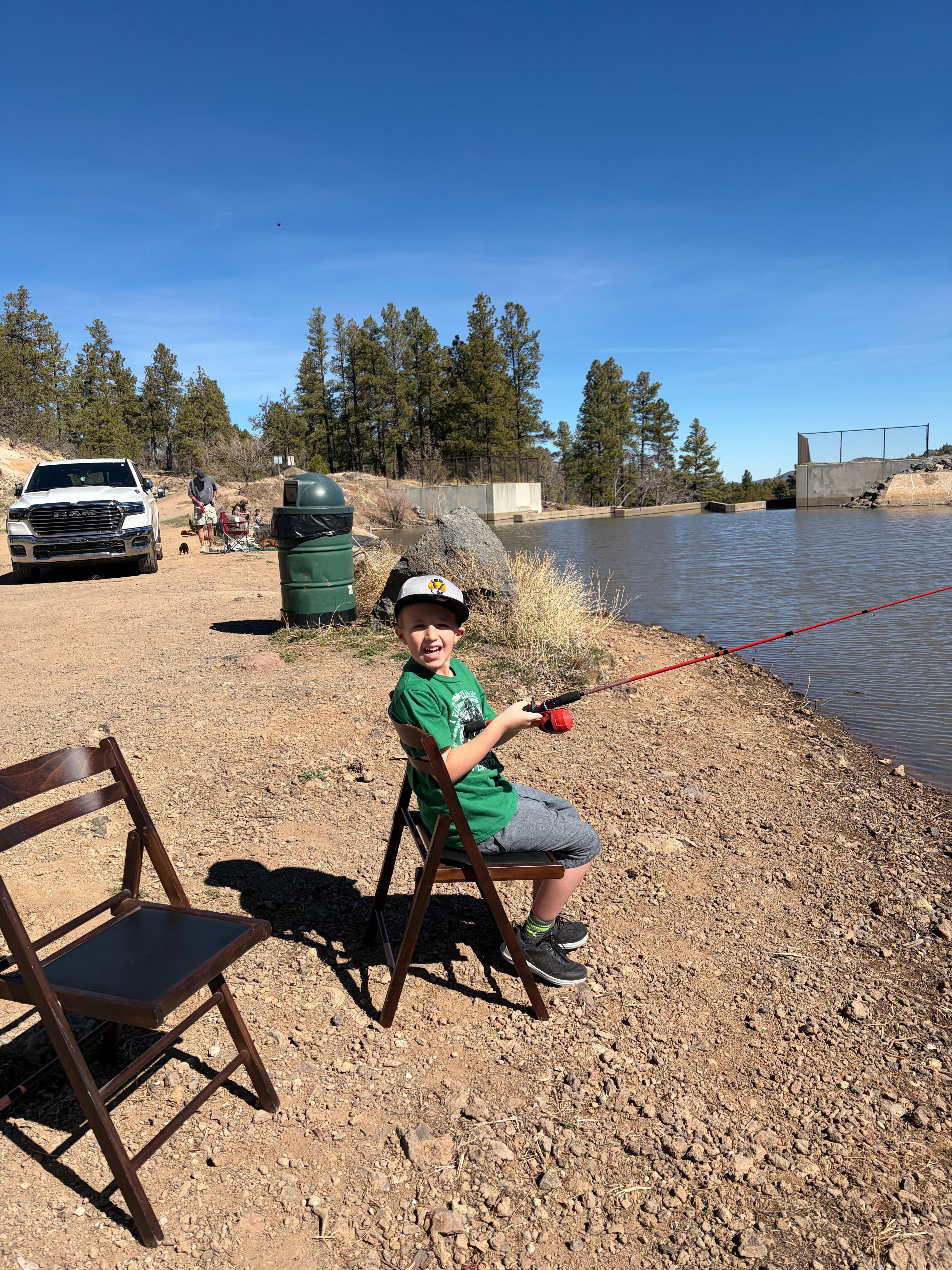 We took grandkids fishing. They have several lakes in the area. 