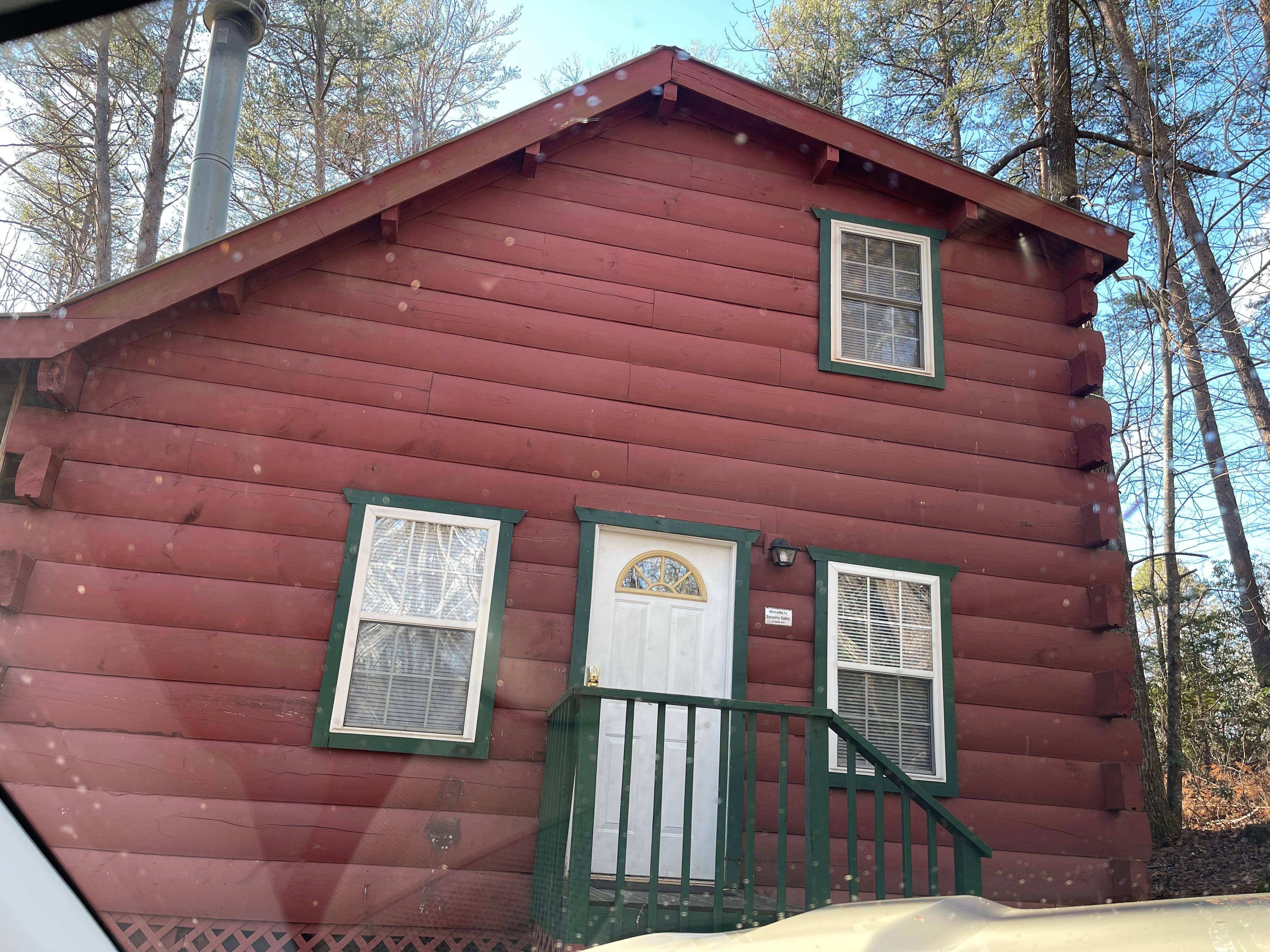 An overhand at the door would have been helpful during downpour and having trouble getting door unlocked 