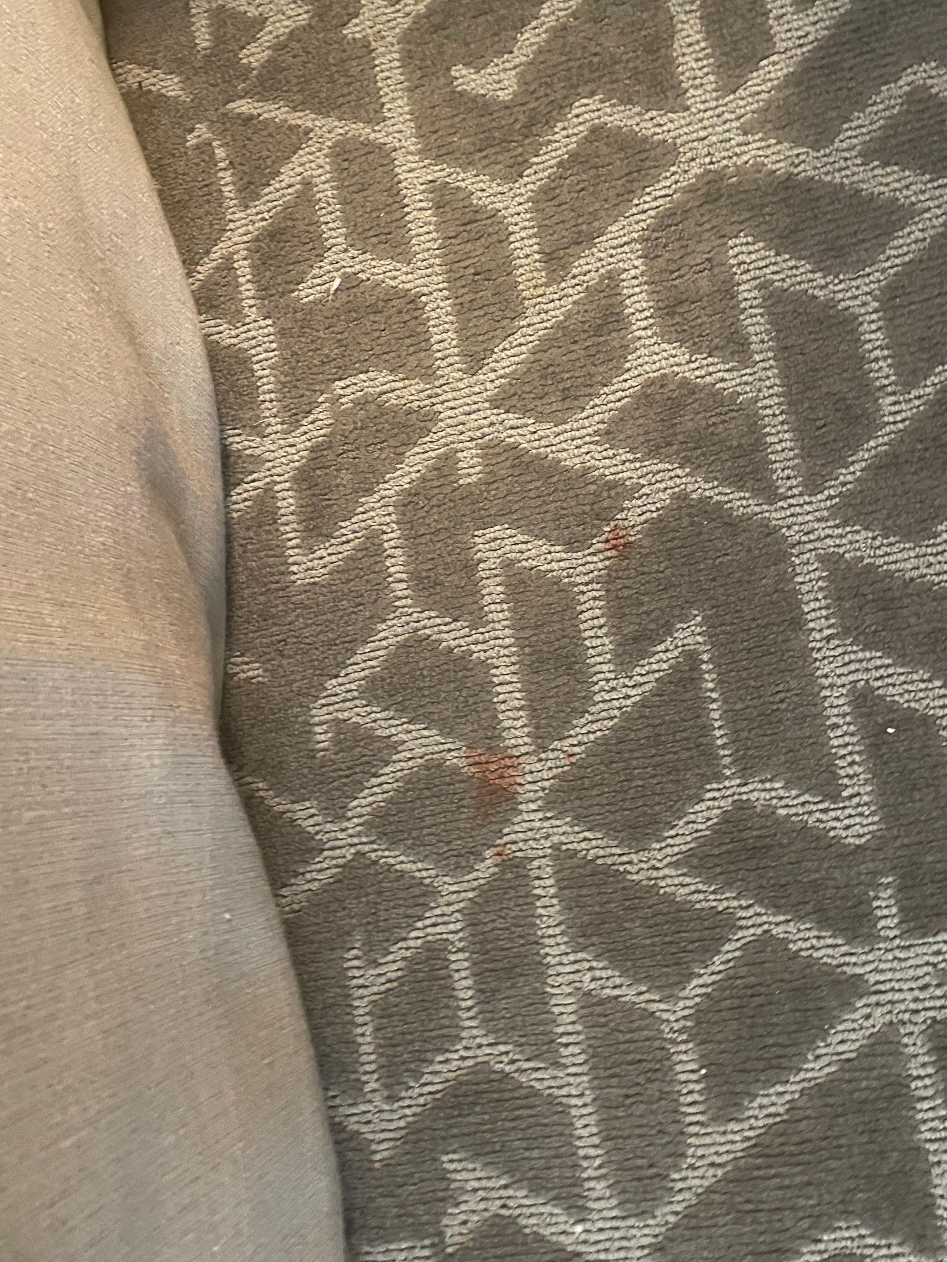 Off putting red stain that seemed recent