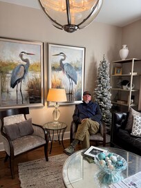 The living room in the Carriage House