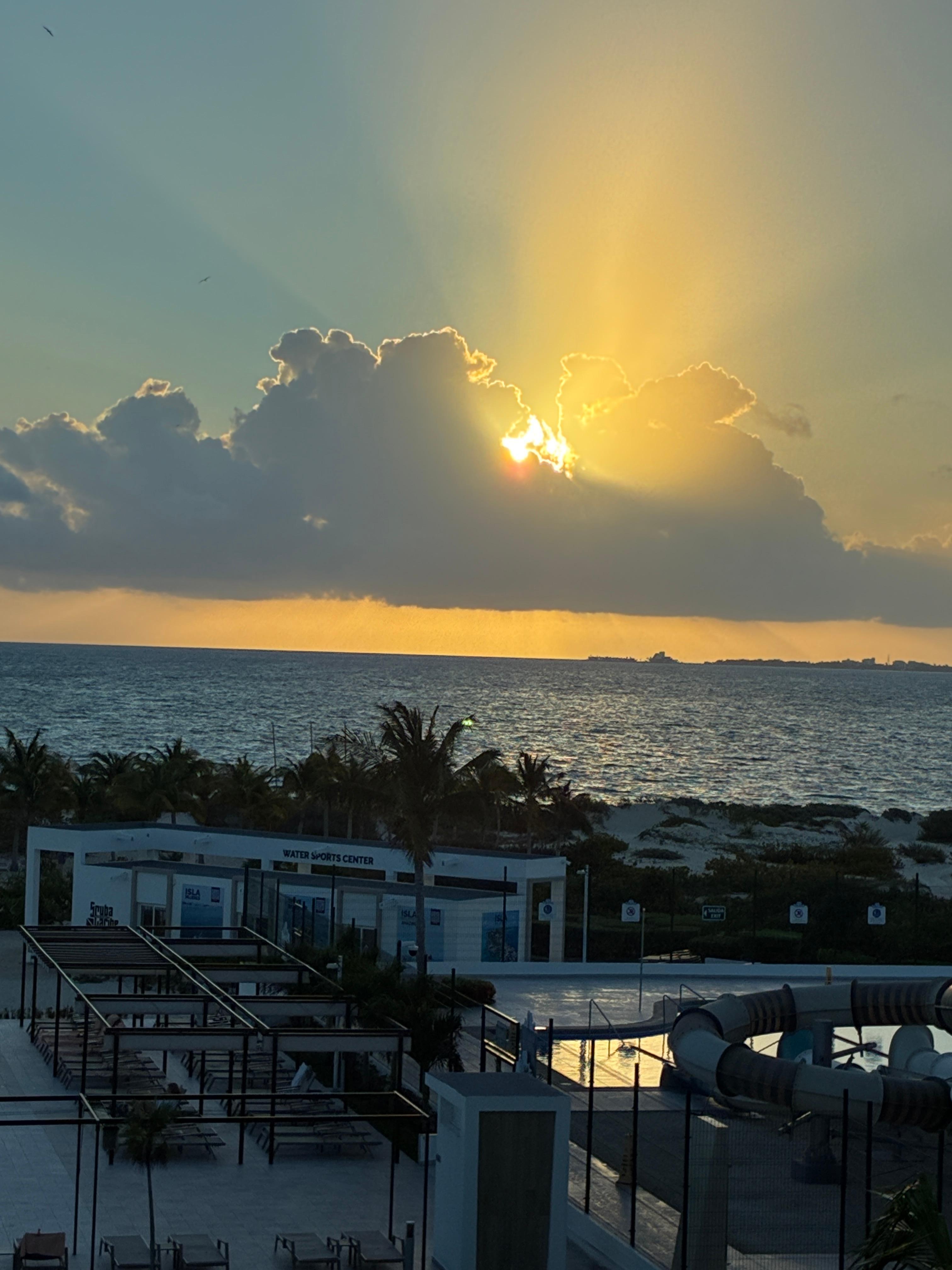 Sunrise from 2nd floor oceanfront room