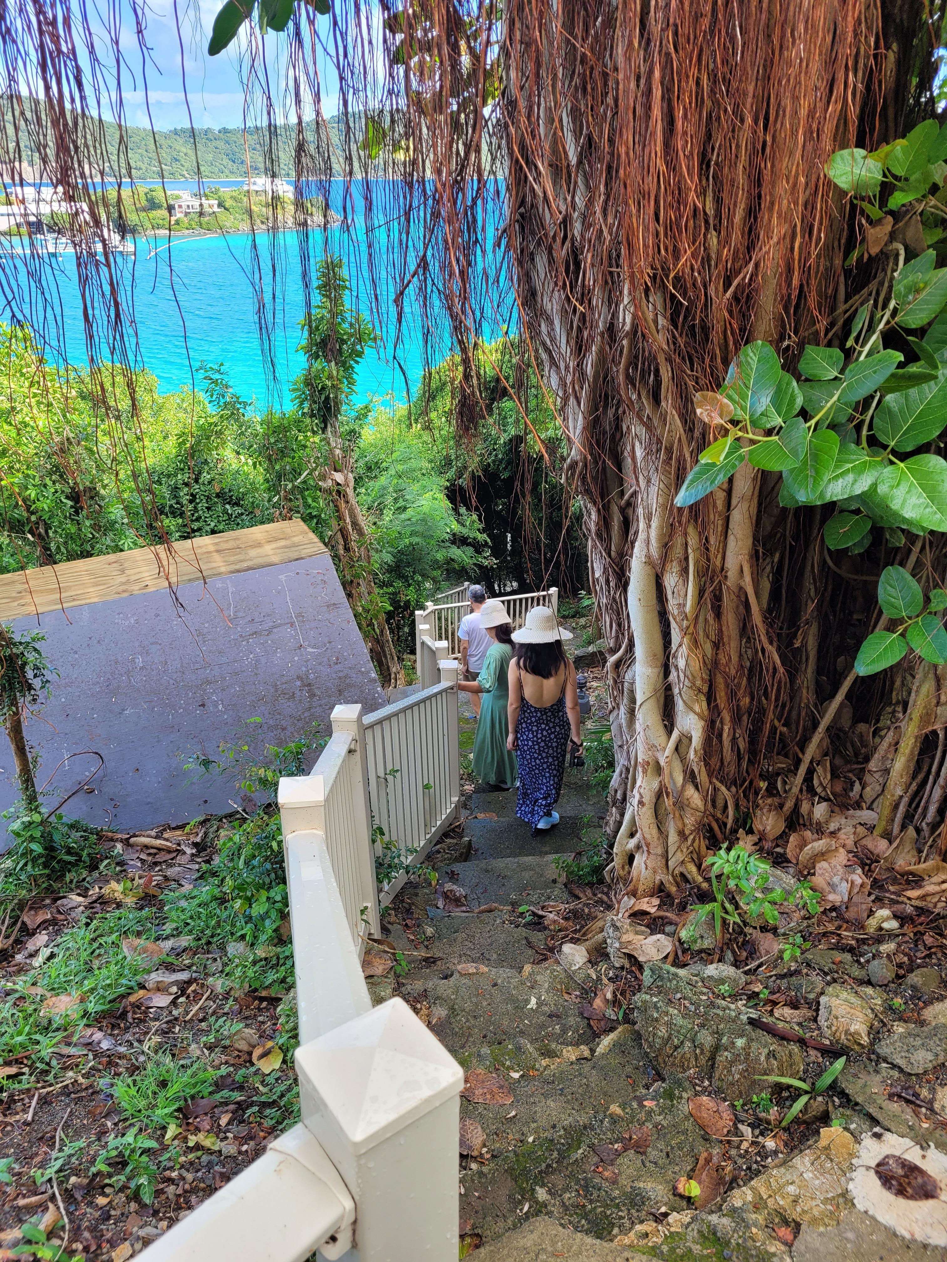 Walkway to private beach 