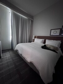 Bedroom with king bed.