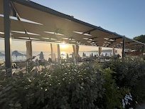 Restaurant in front of the hotel