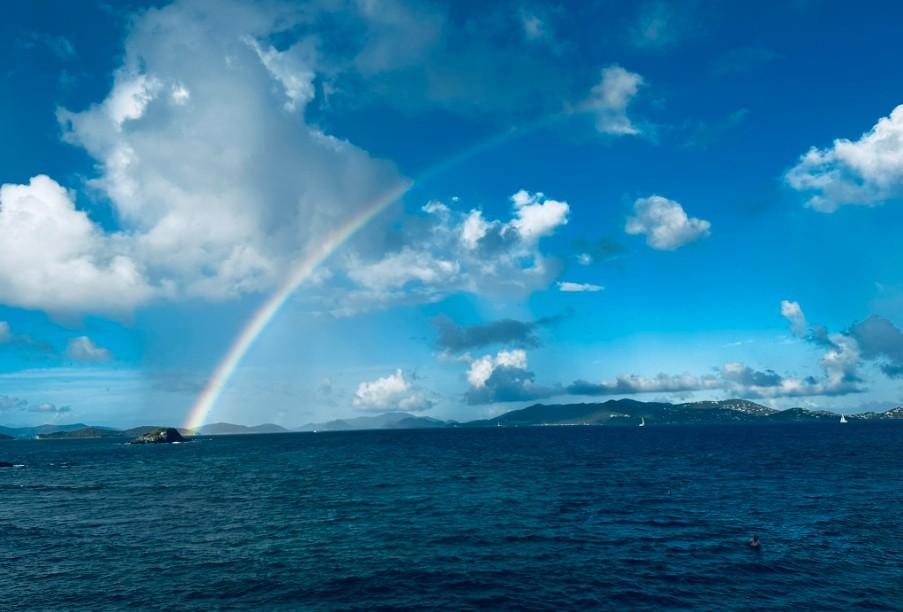 Rainbow over St John