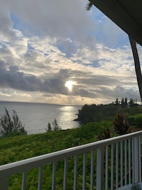 Beautiful sunrise from our balcony.