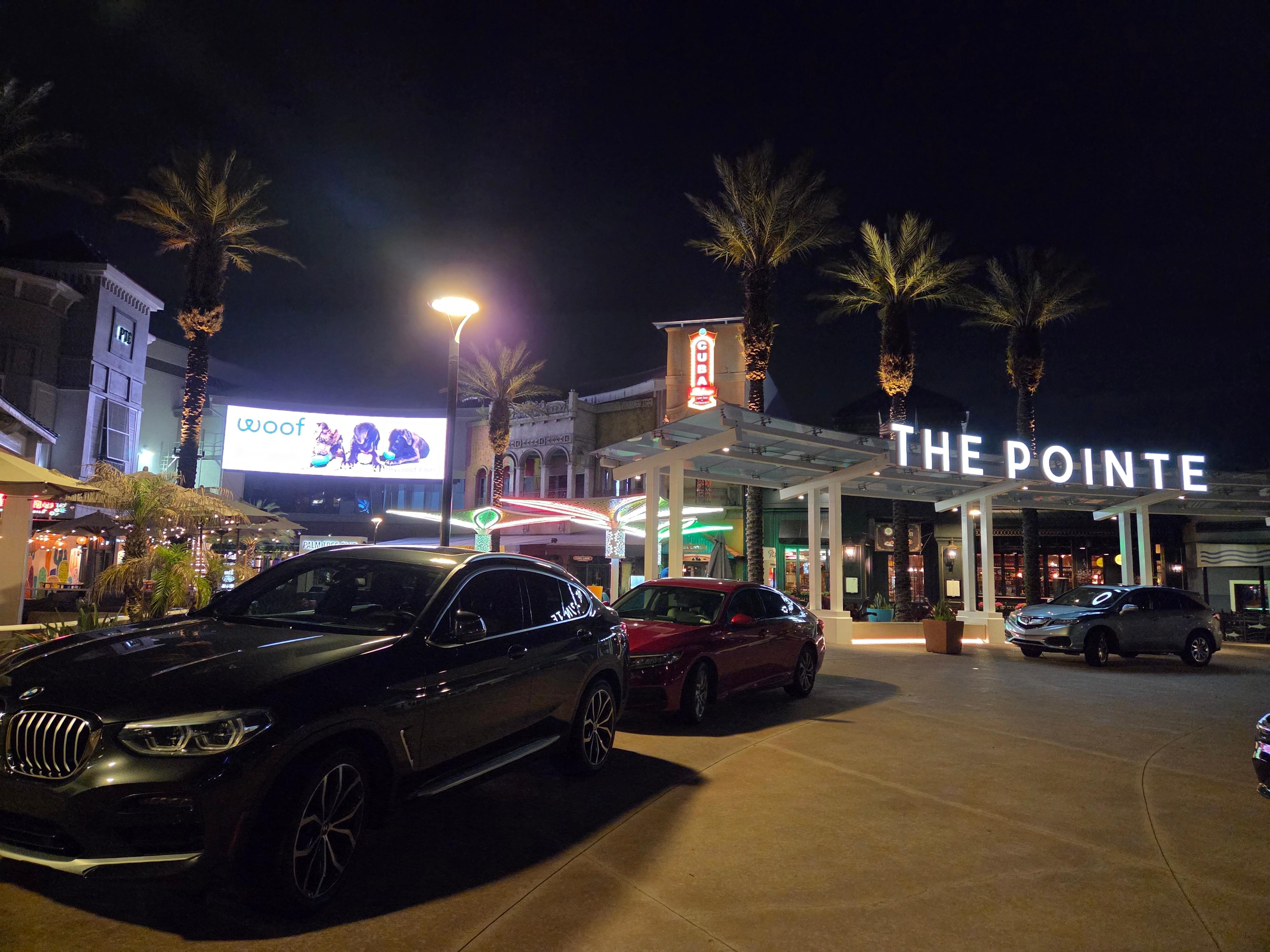 Just in front the hotel. 