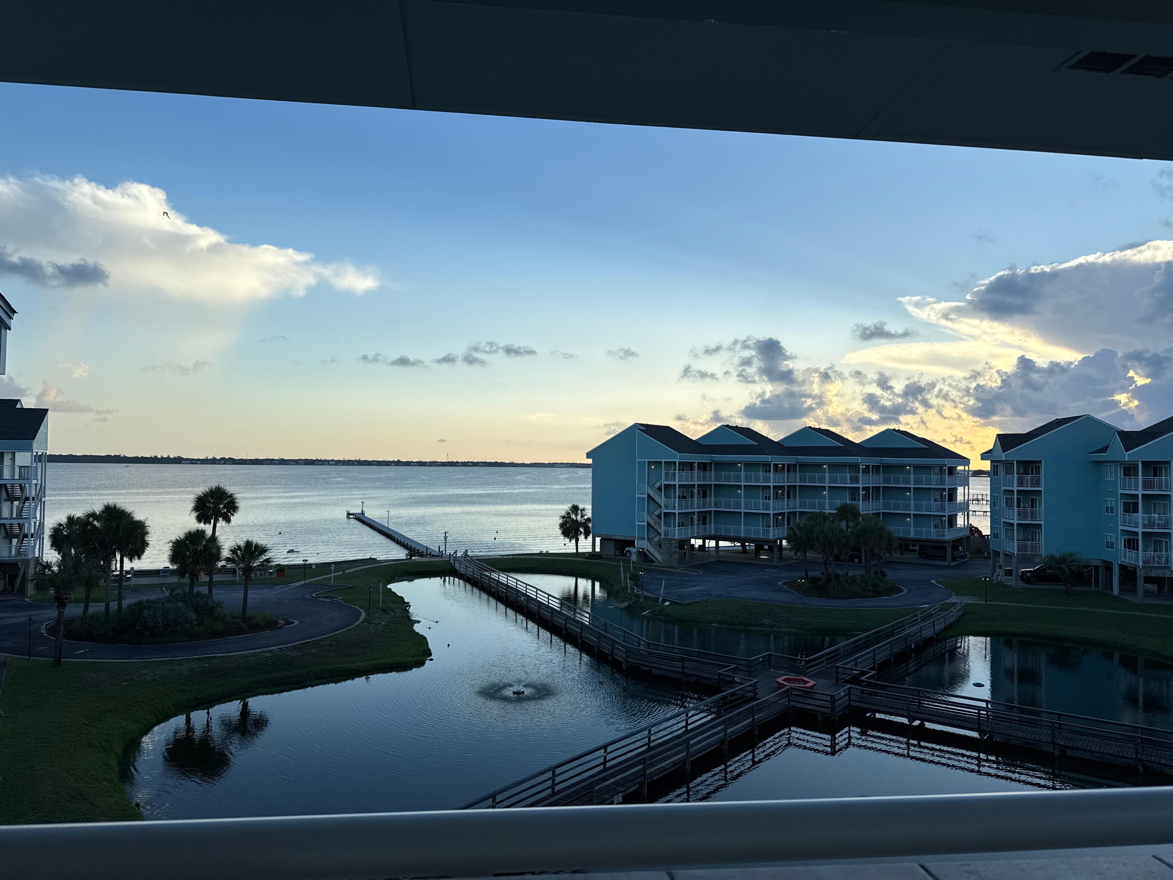 The bay view.