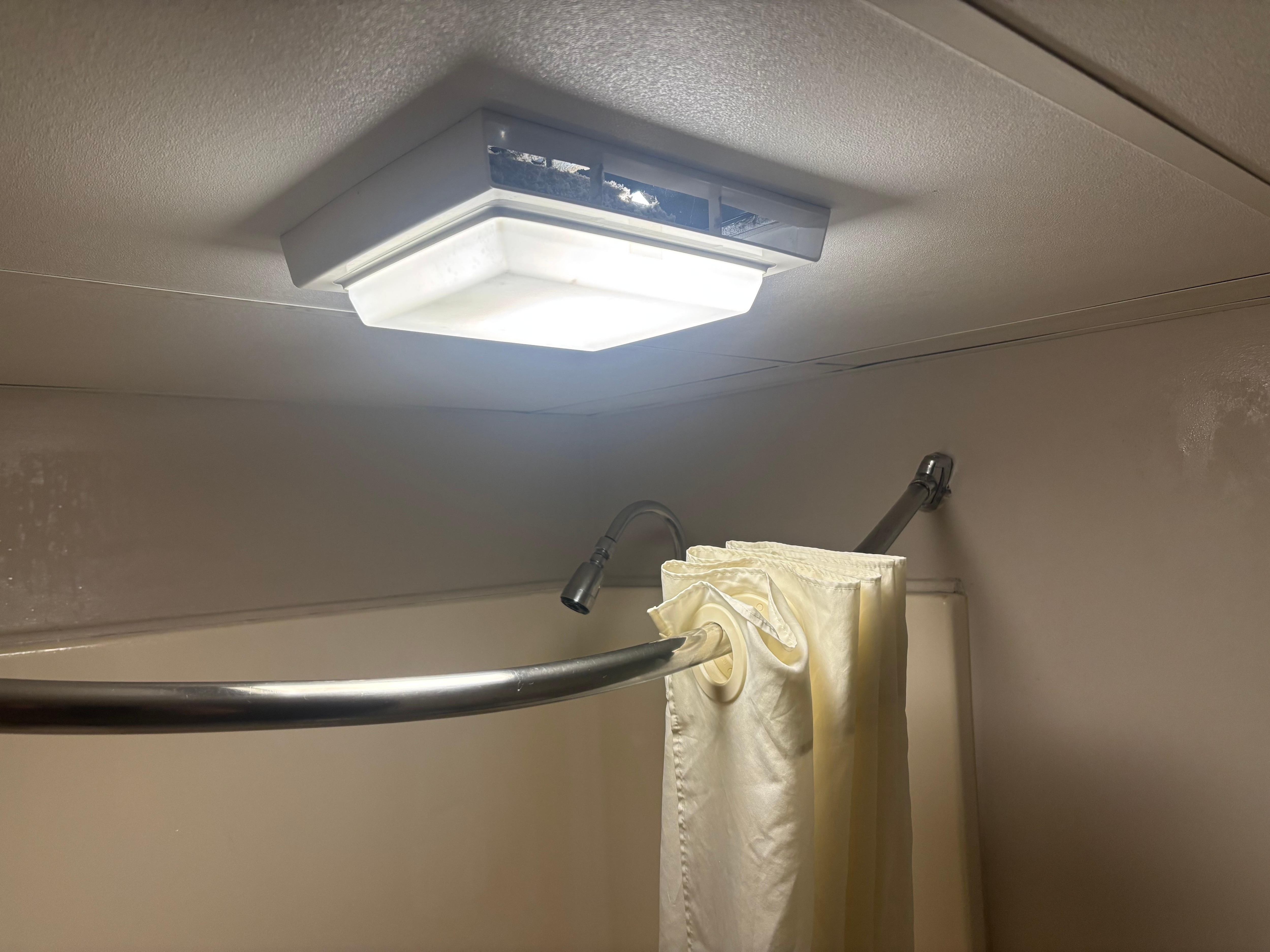 Sagging shower curtain that couldn’t stay closed