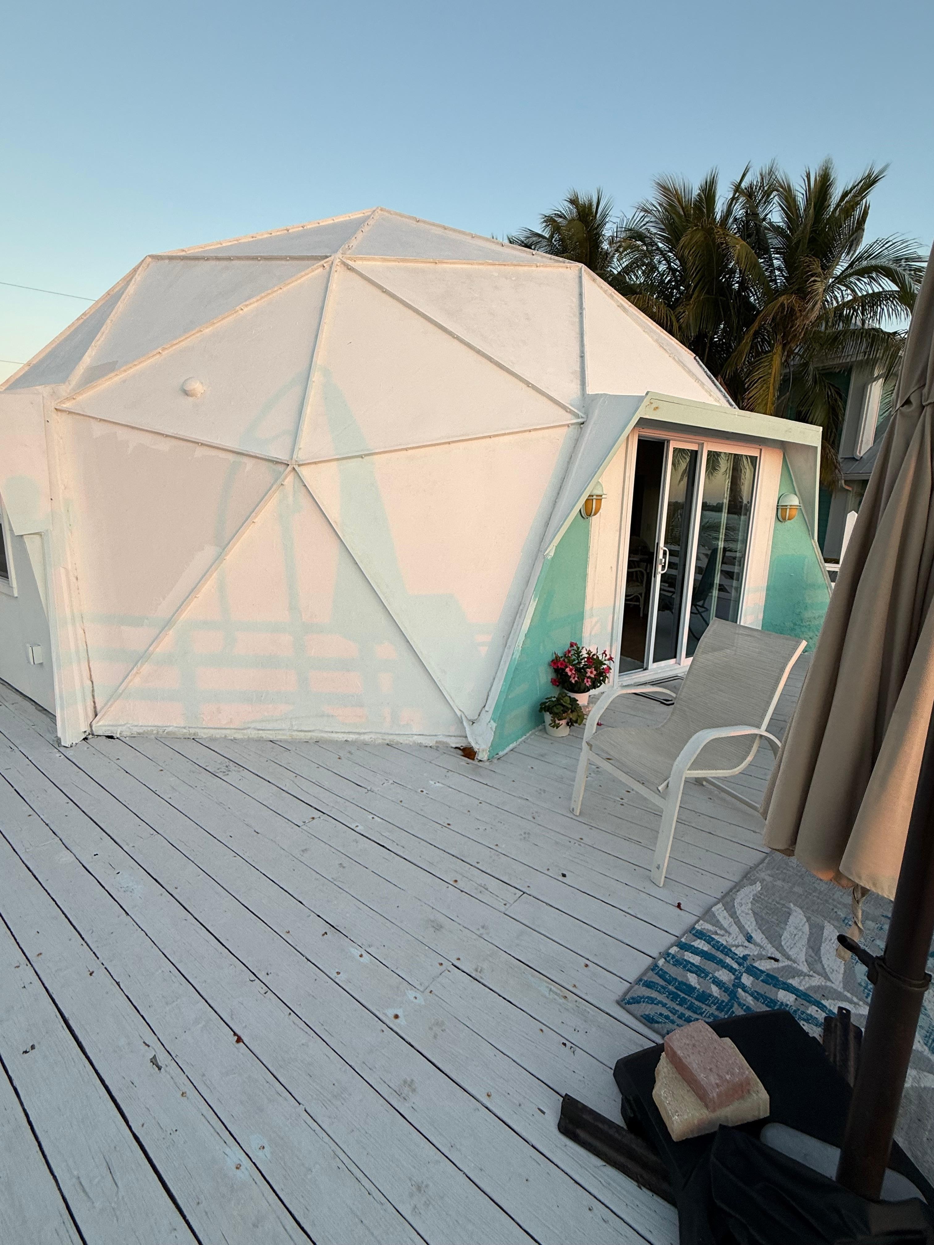 huge waterfront deck