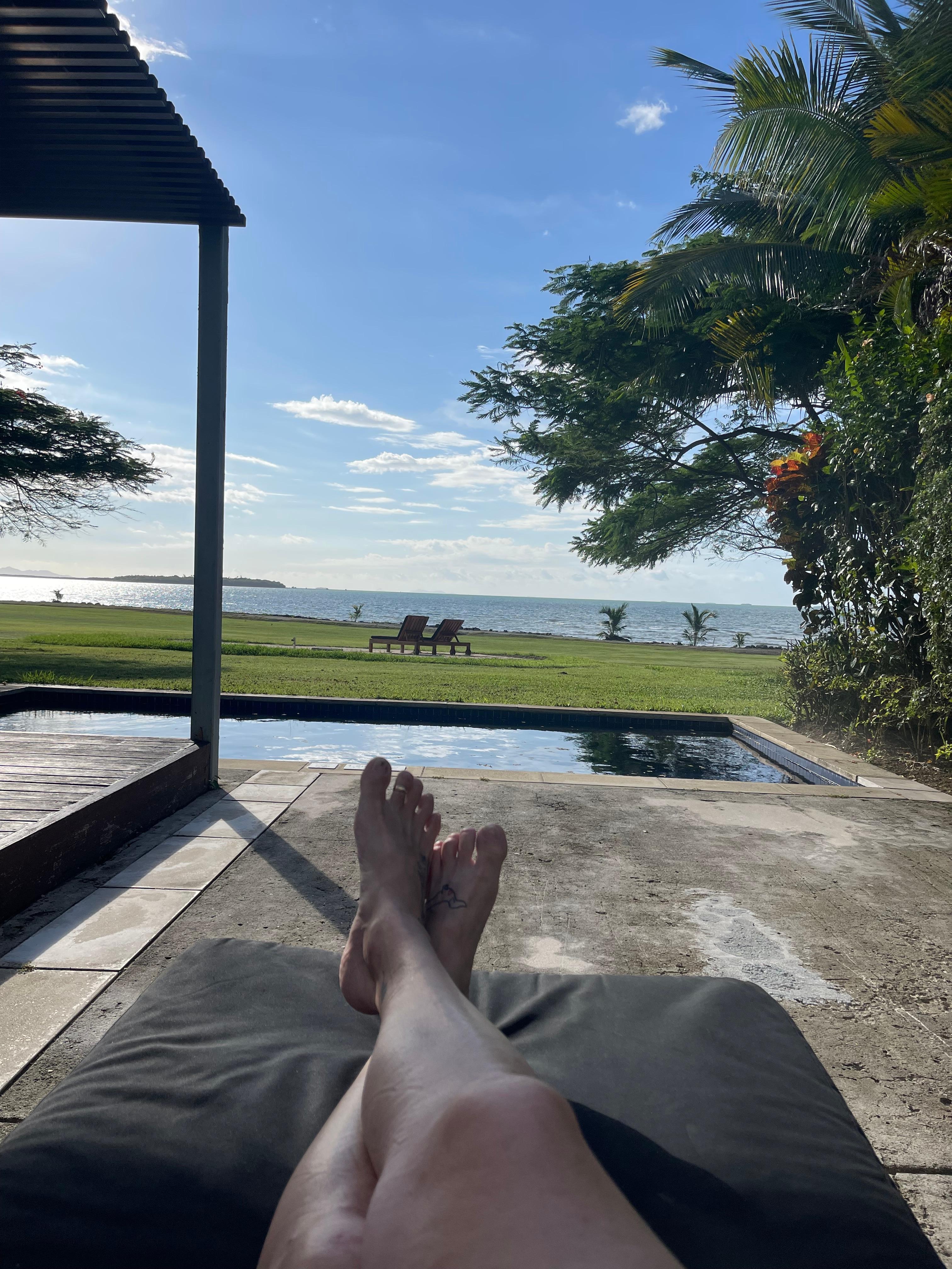 Chillin by the private pool 