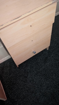 No handles on furniture.