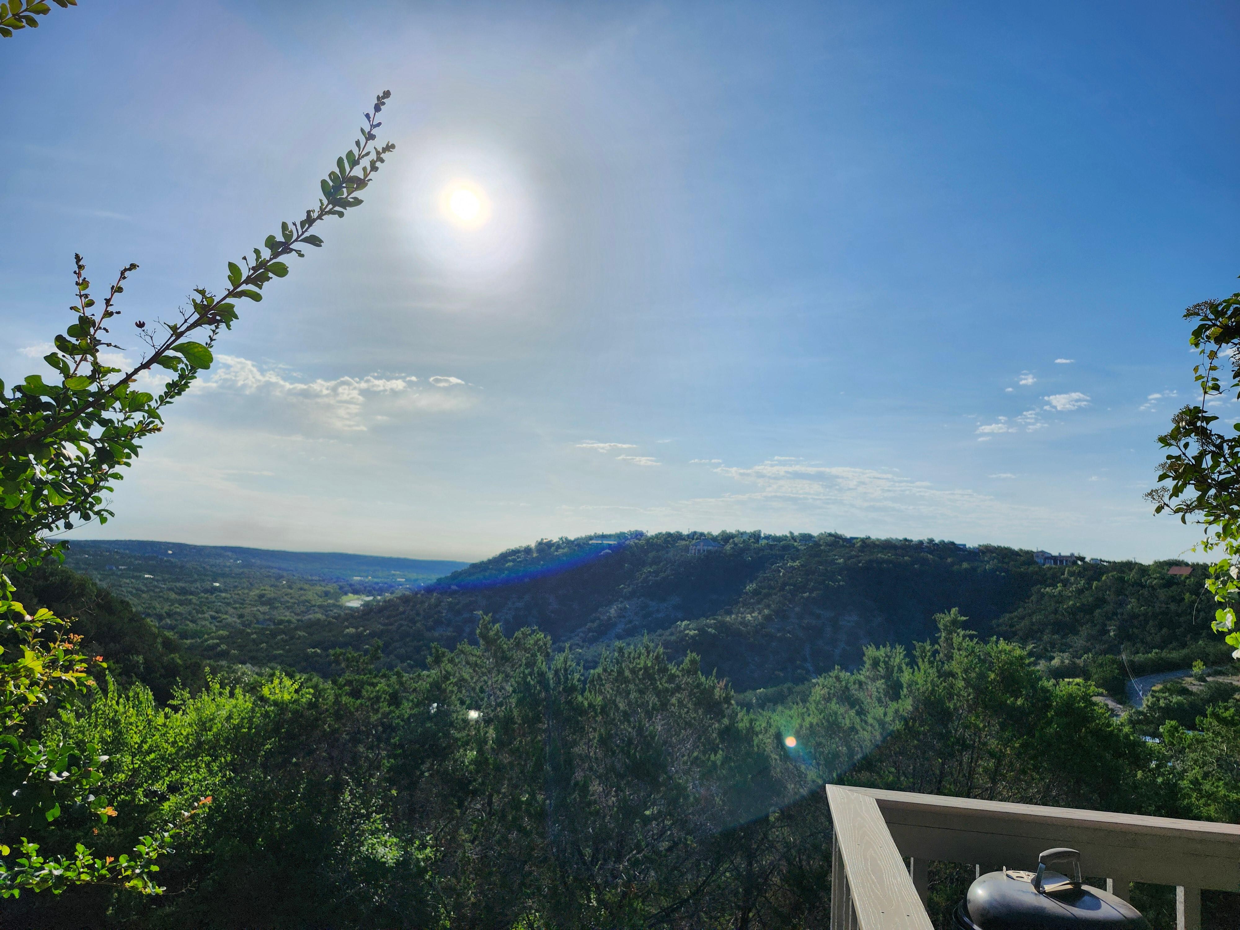 View from the room balcony in the morning.