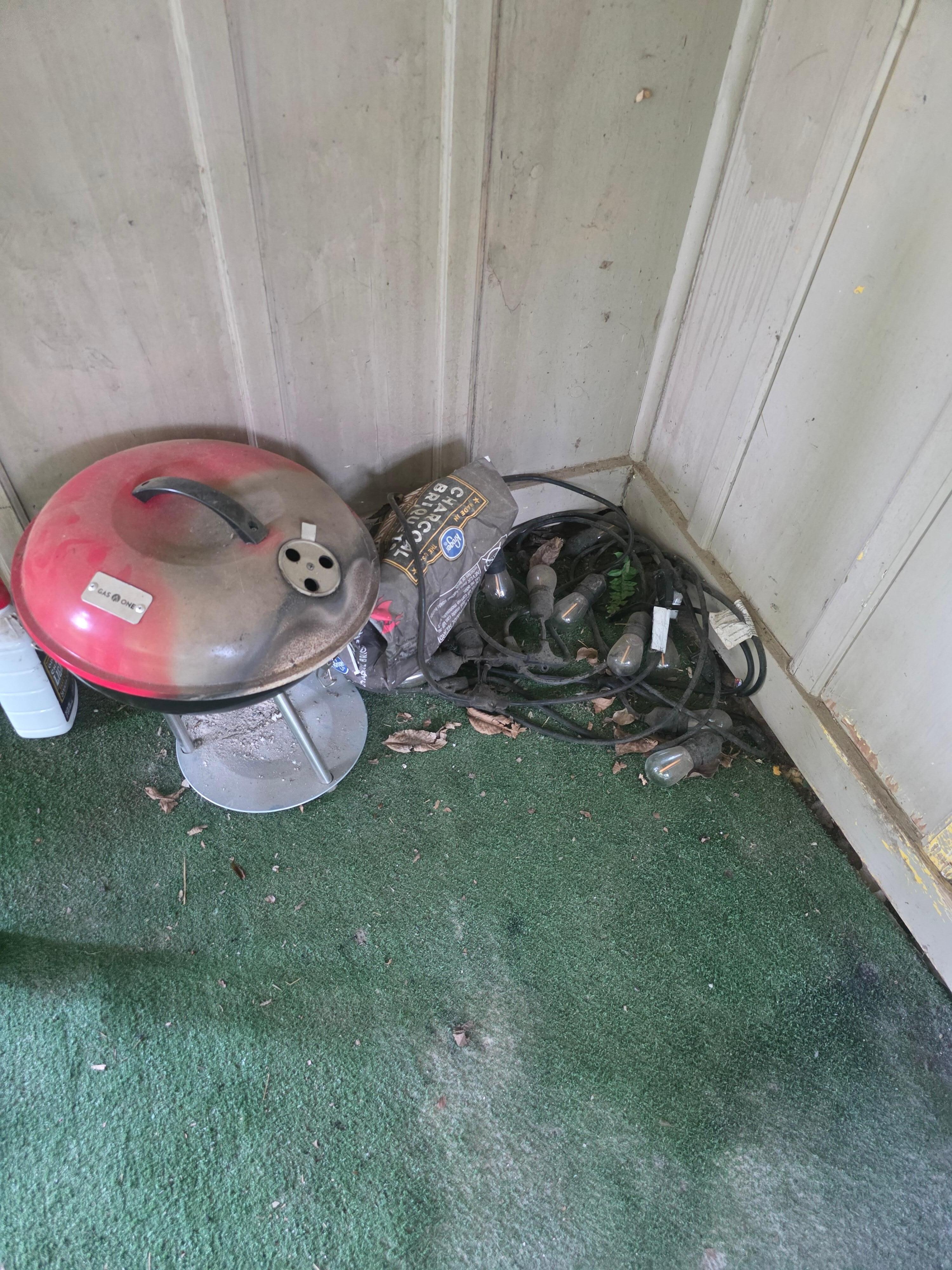 Dirty clutter on the porch