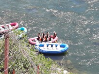 River rafting family taken from the patio