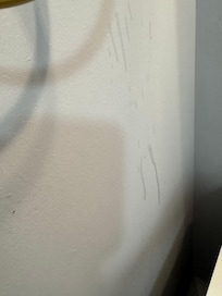 Stains on wall