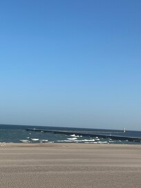 Beautiful beach on lake michigan