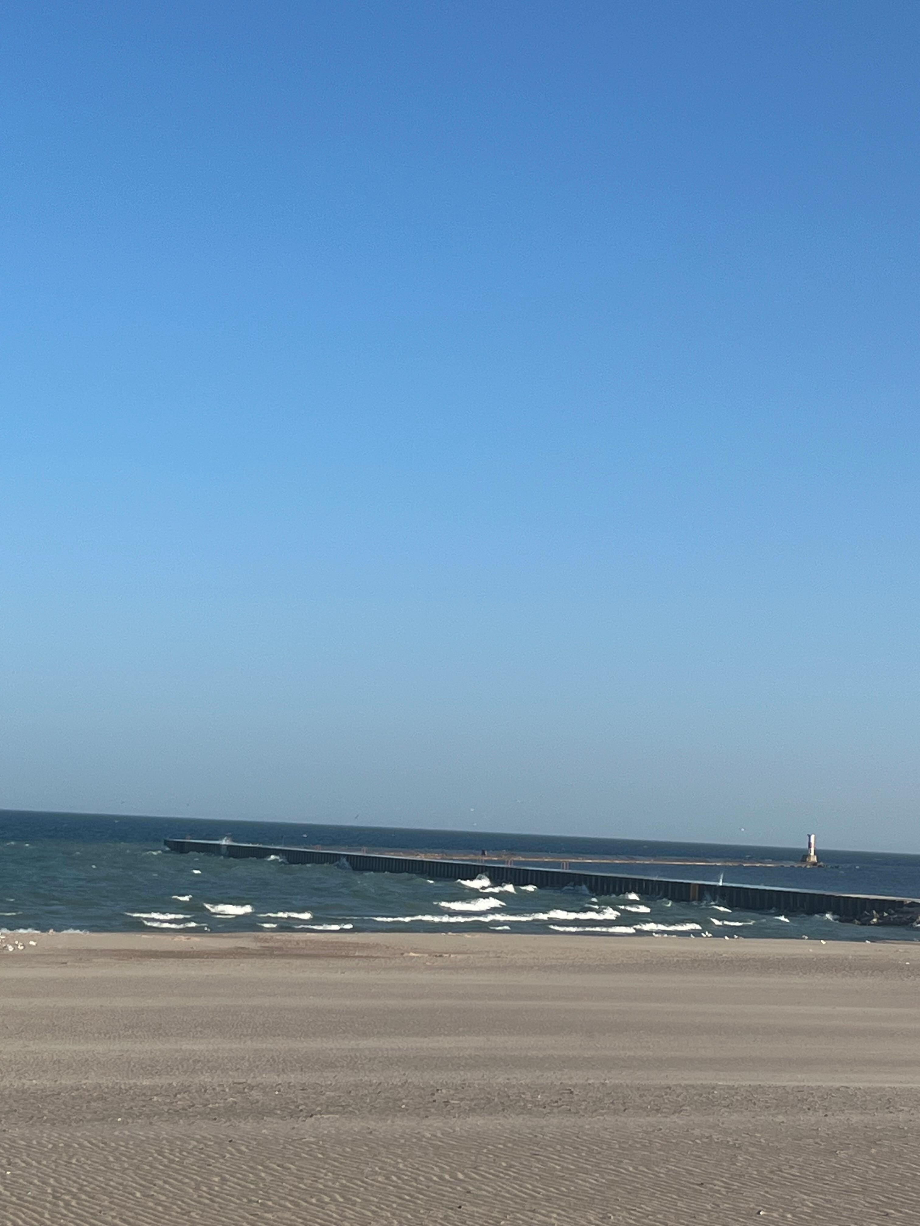 Beautiful beach on lake michigan