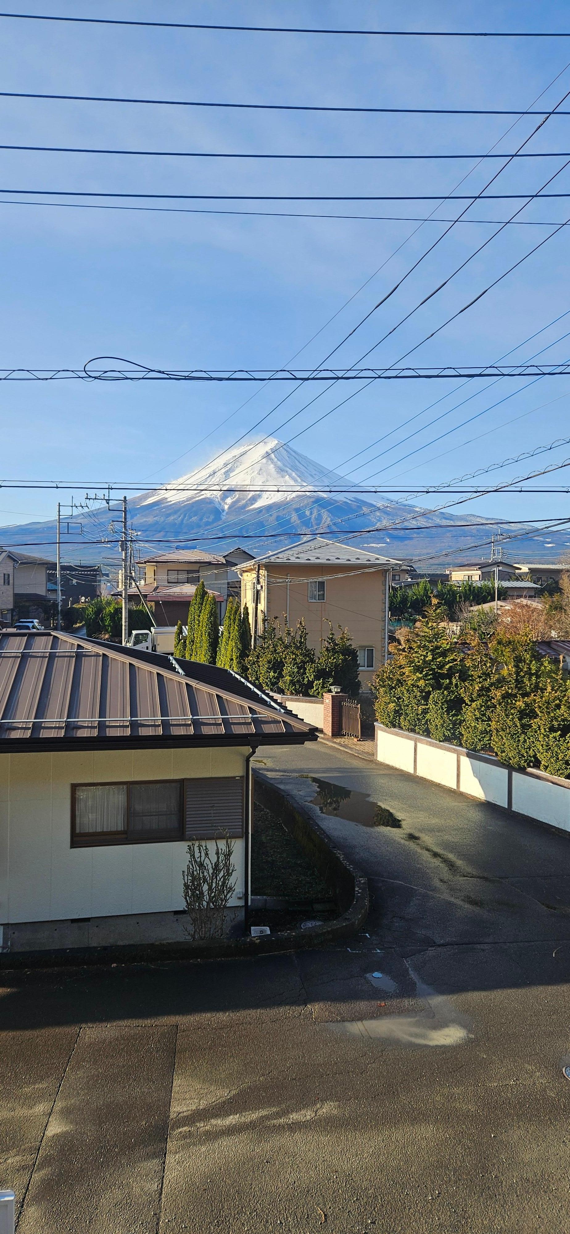 View of Mt. Fuji from the living room was spectacular.  