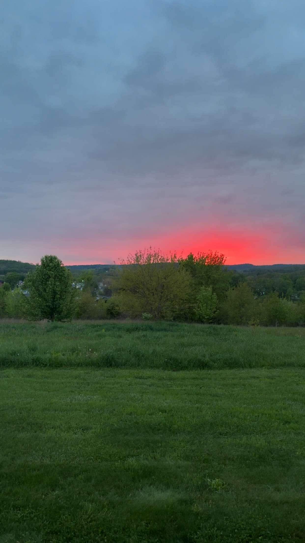 Sunset out the front