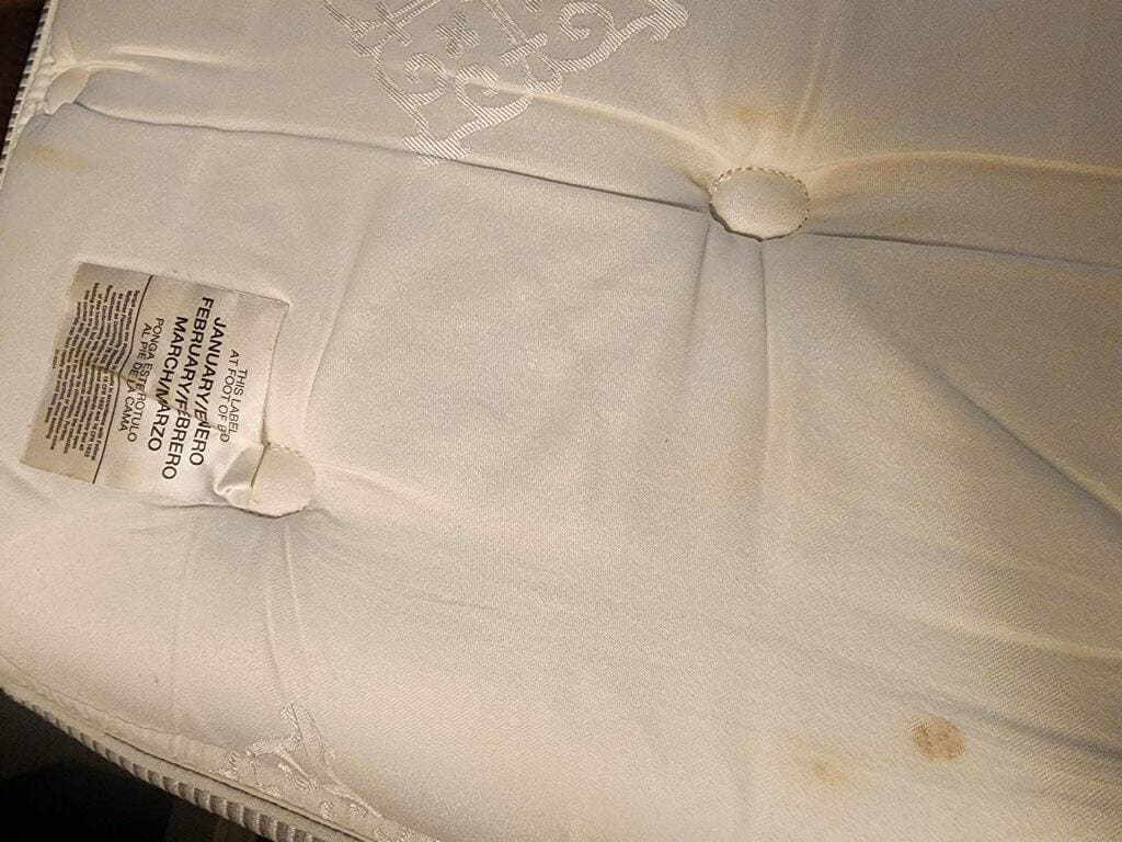 Mattress stained