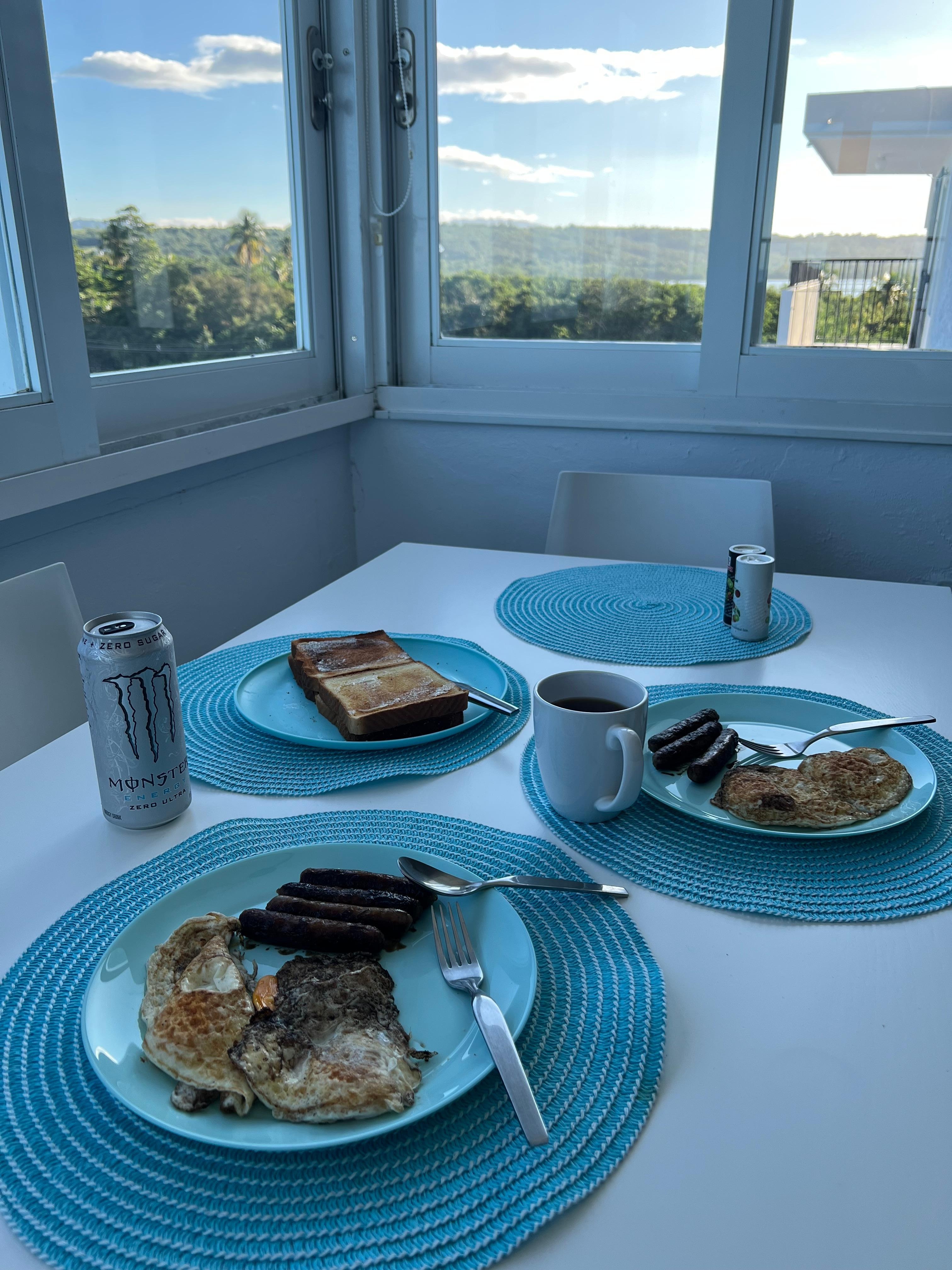 The view from the dining area and bedroom was spectacular 