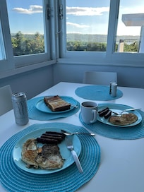 The view from the dining area and bedroom was spectacular