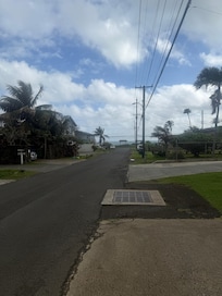 Looking to the ocean from the driveway