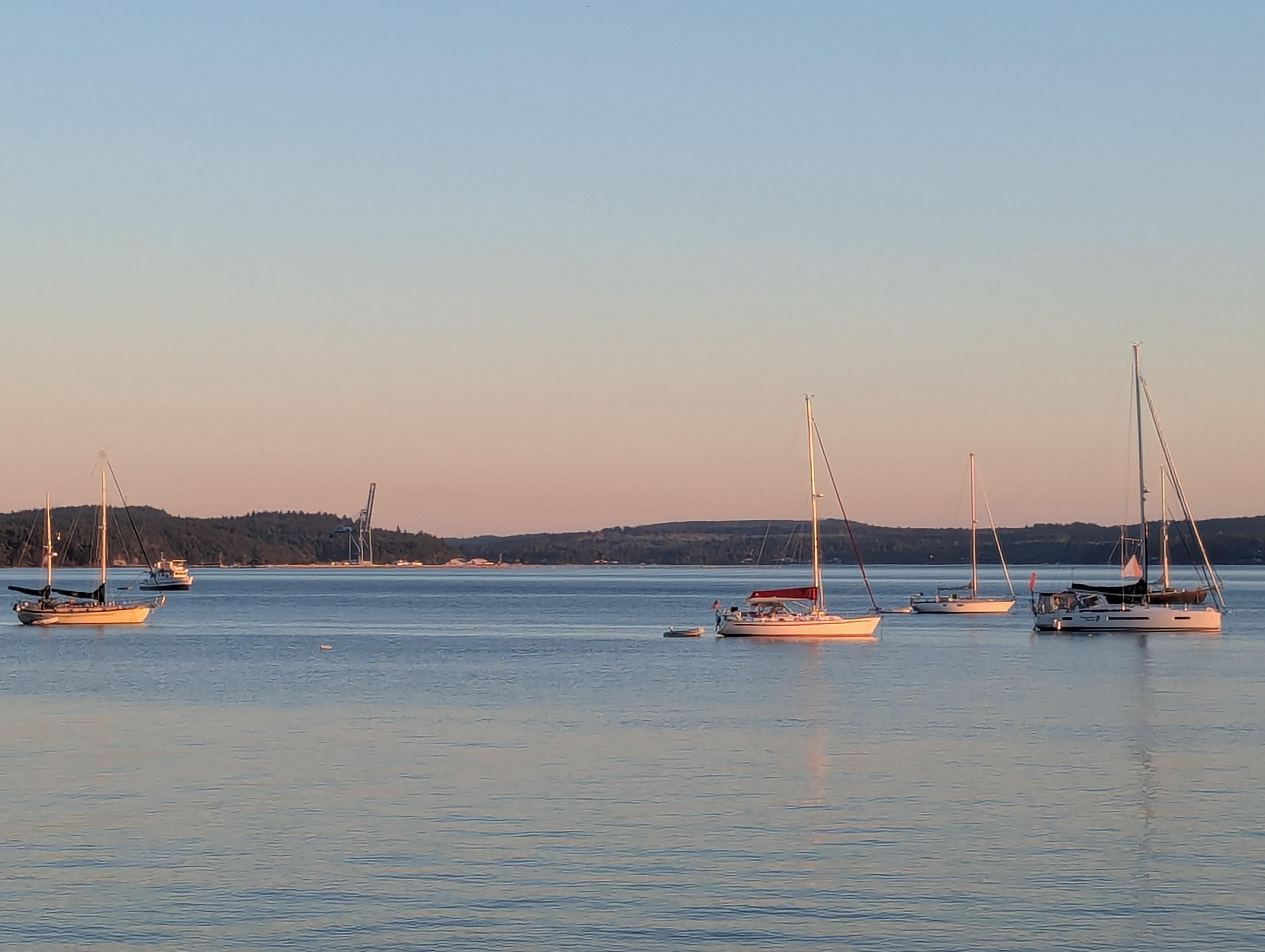 Sunset in the harbor 