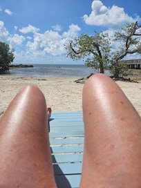 The private beach