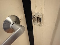 And that’s the bathroom door that cannot open on its own once close the handle doesn’t work.