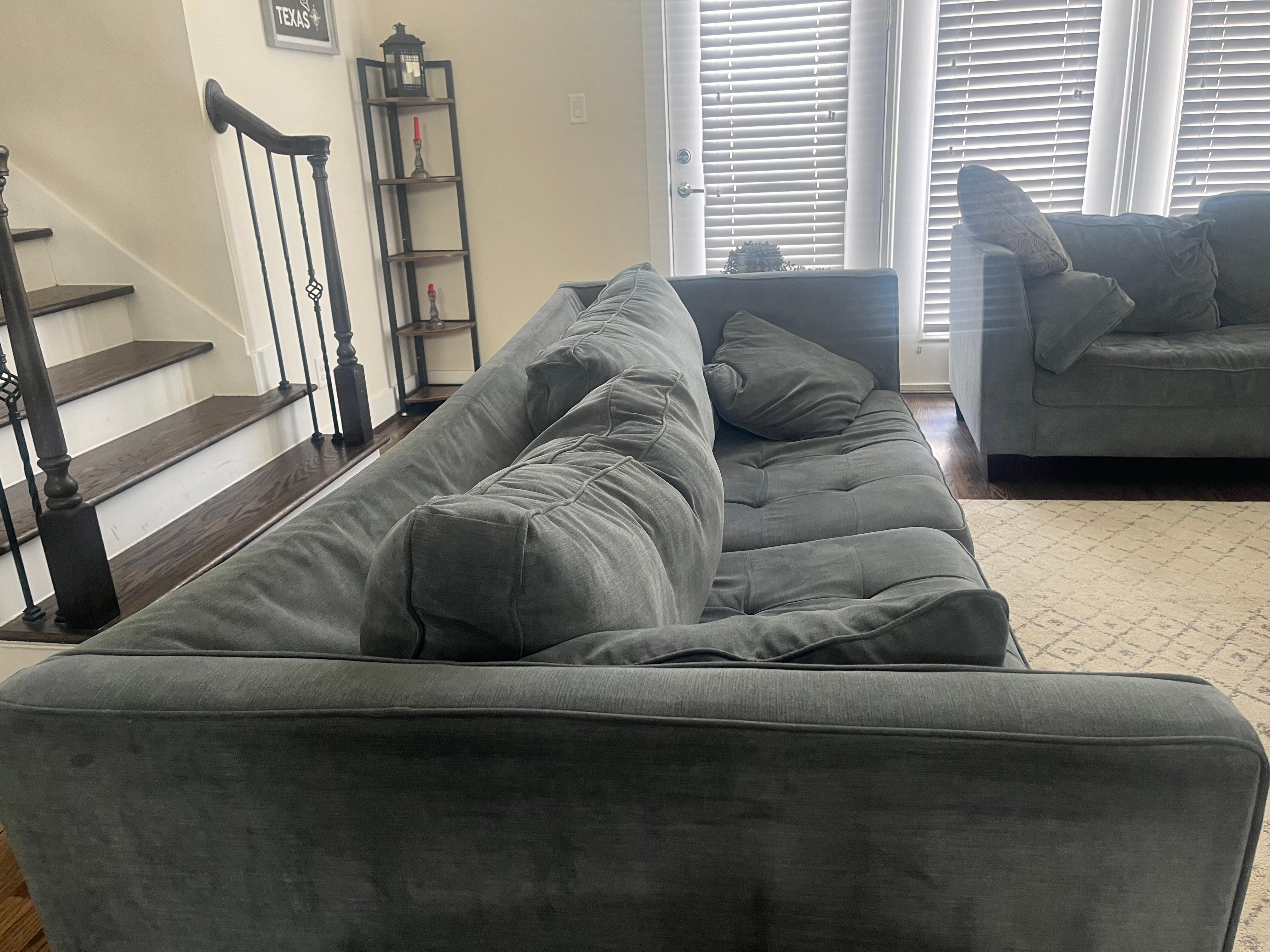 This is the “twin bed.” The back of the couch is broken in the middle which made you sink in when you sit on it and impossible to sleep on