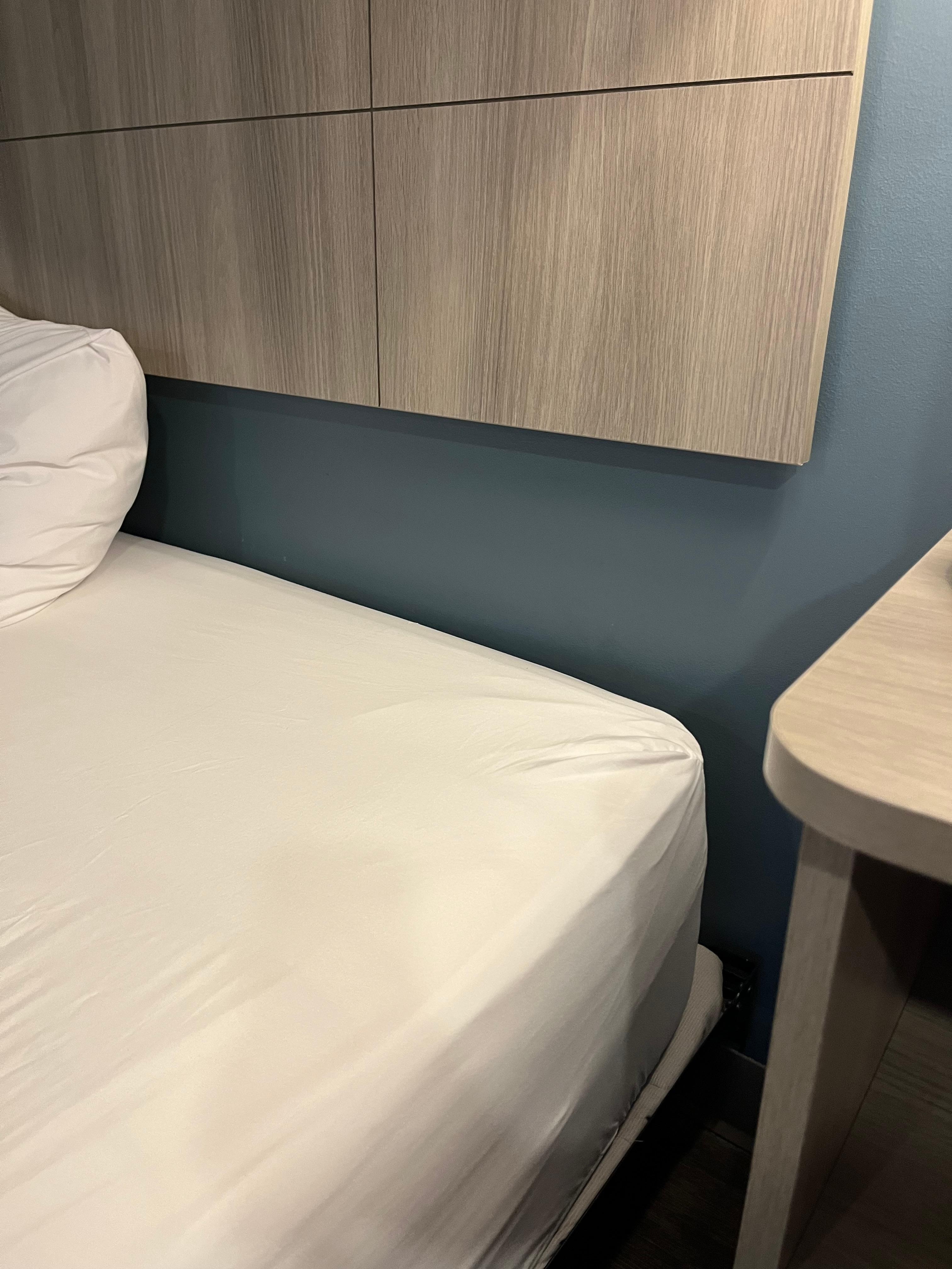 Gap between the mattress and headboard because box spring is missing