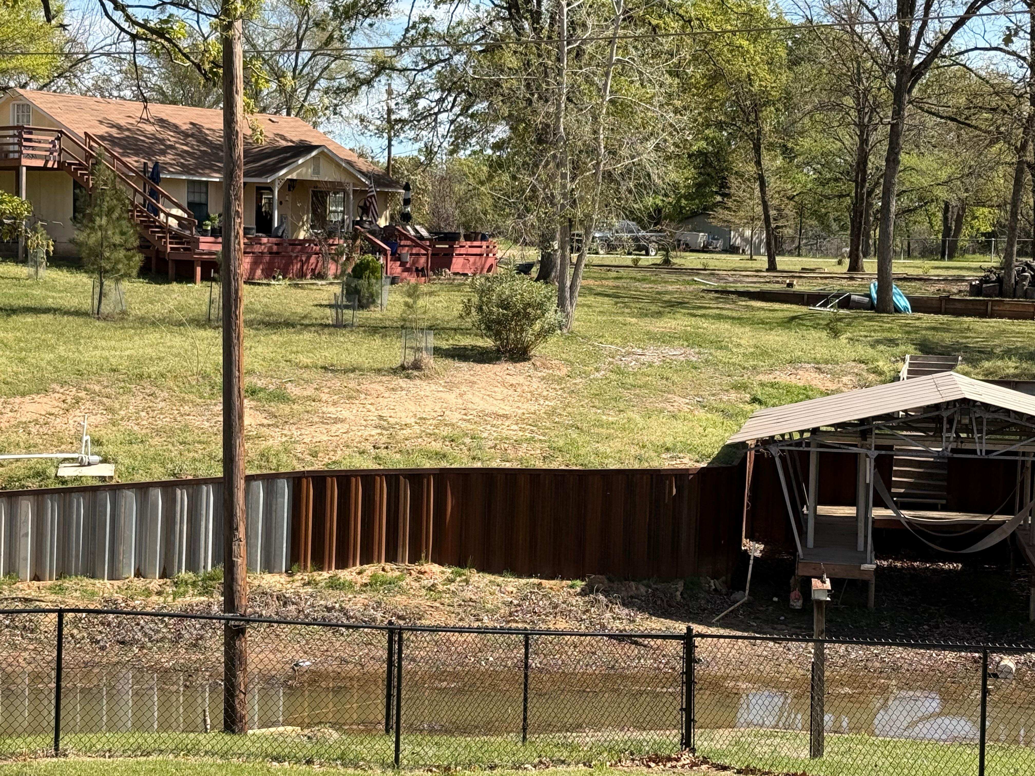 Peaceful backyard view