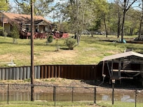 Peaceful backyard view