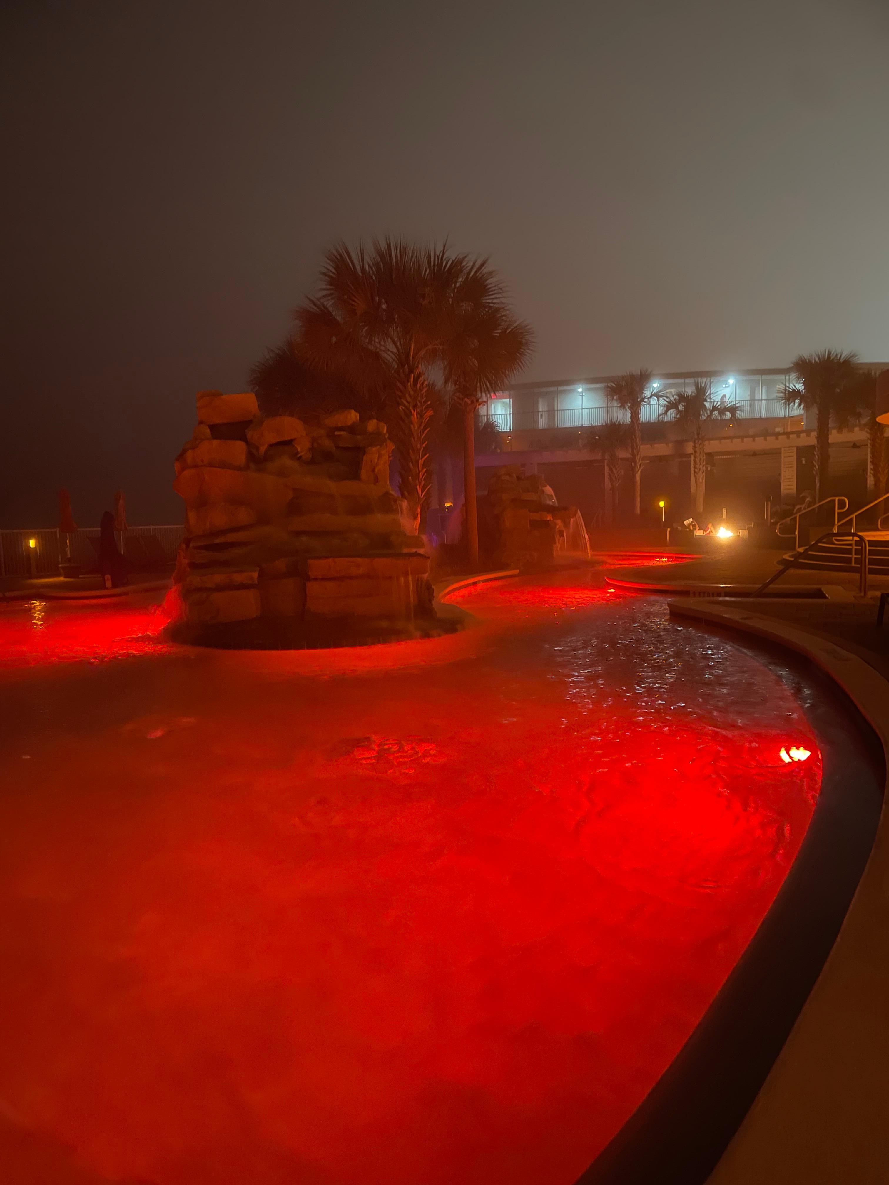 Pool at night