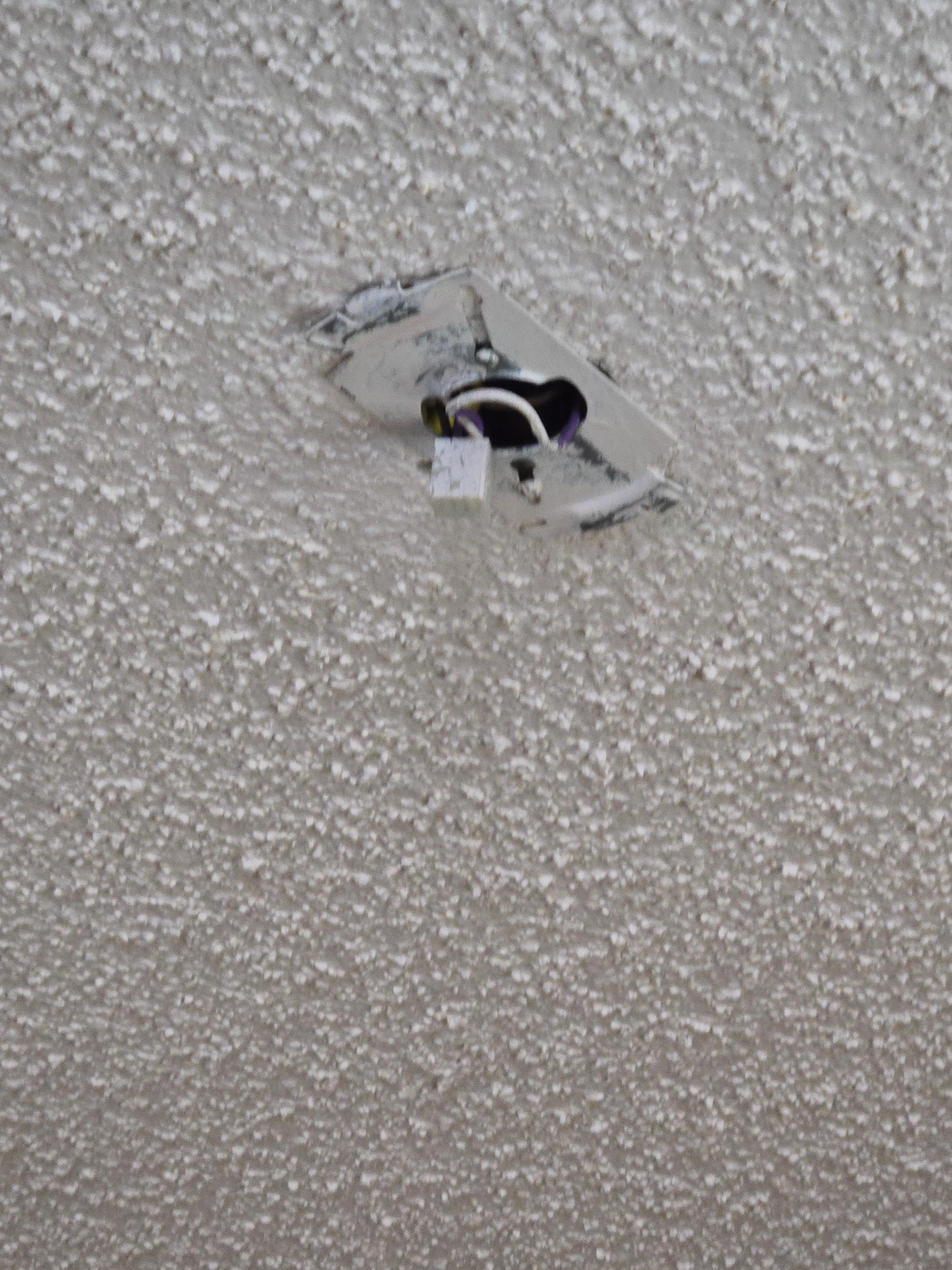 Where the fire detector smoke detector should be I don't think that's the code