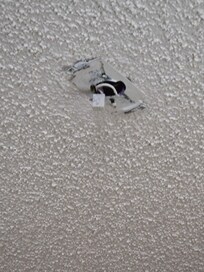 Where the fire detector smoke detector should be I don't think that's the code