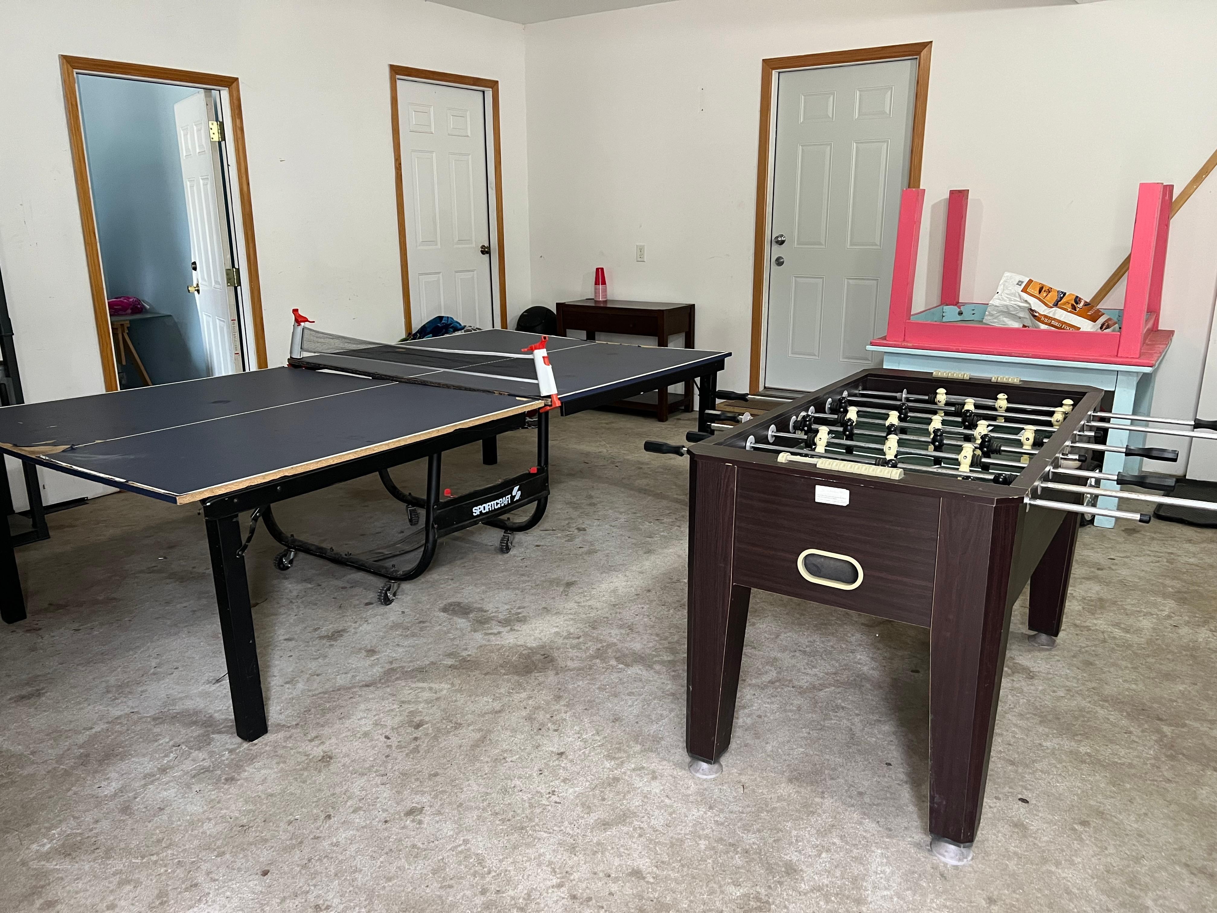 Garage interior and activities 