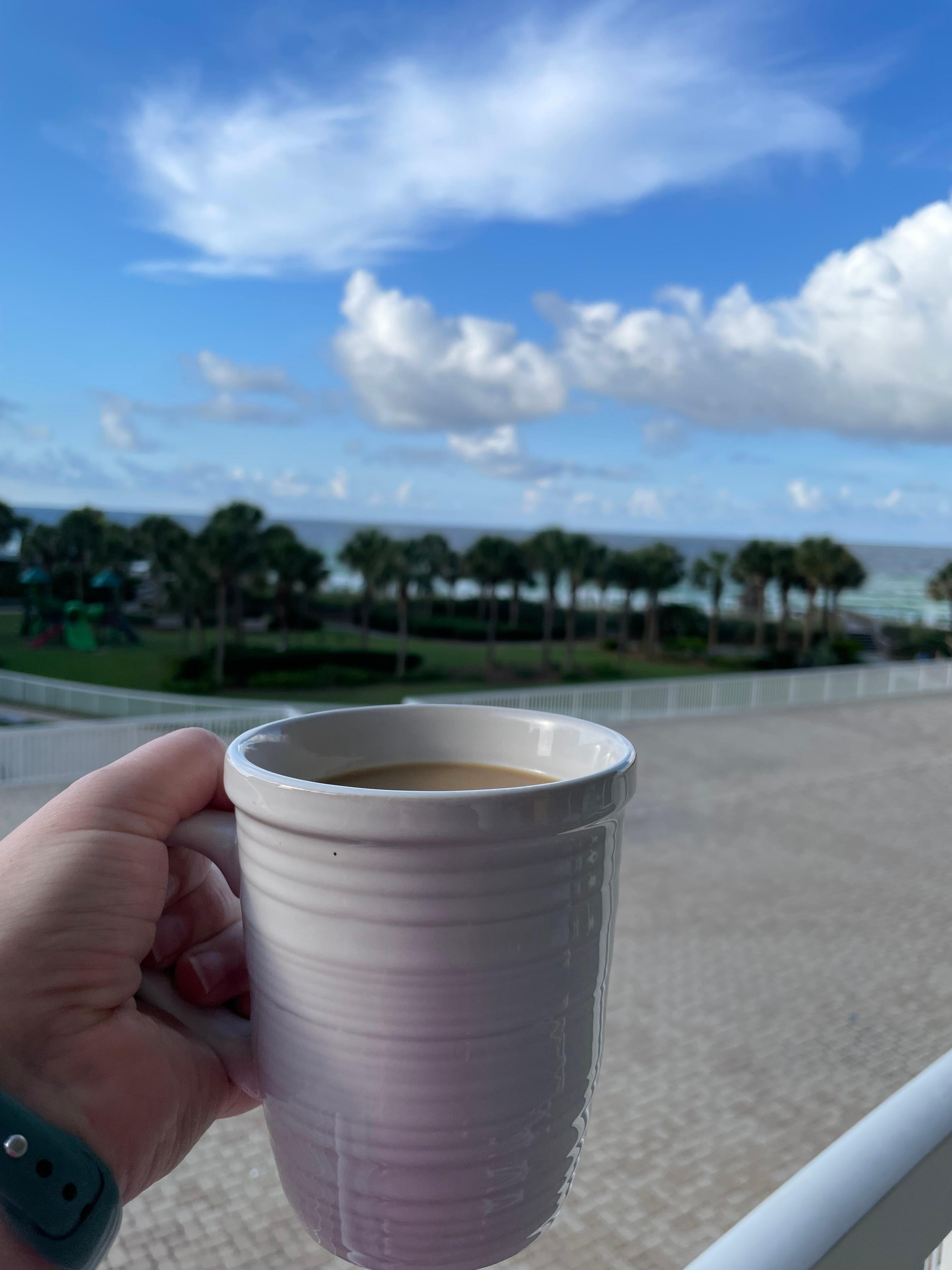 Morning coffee in the balcony