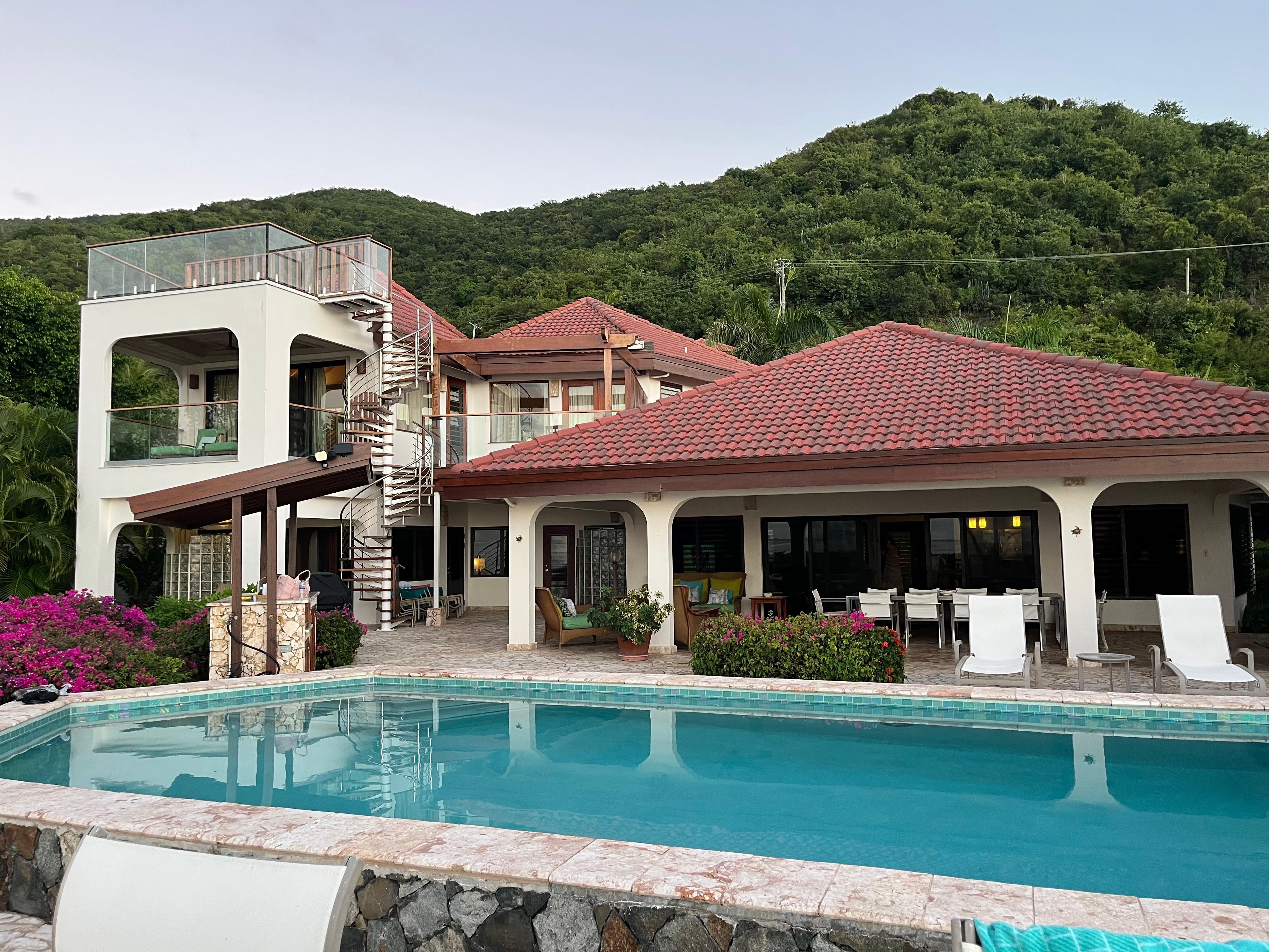 View from beach back at house. 