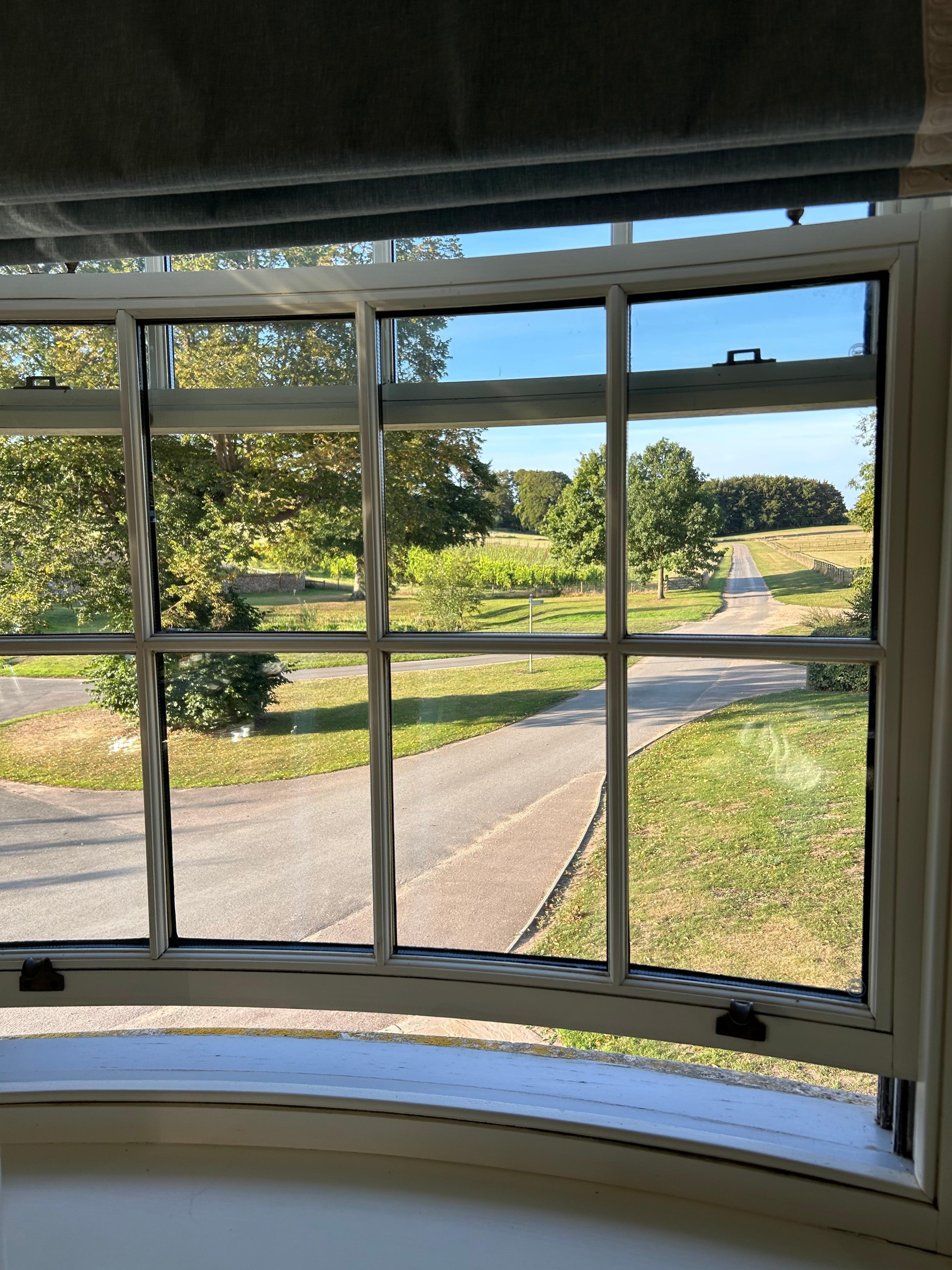 Sash window in Turret room