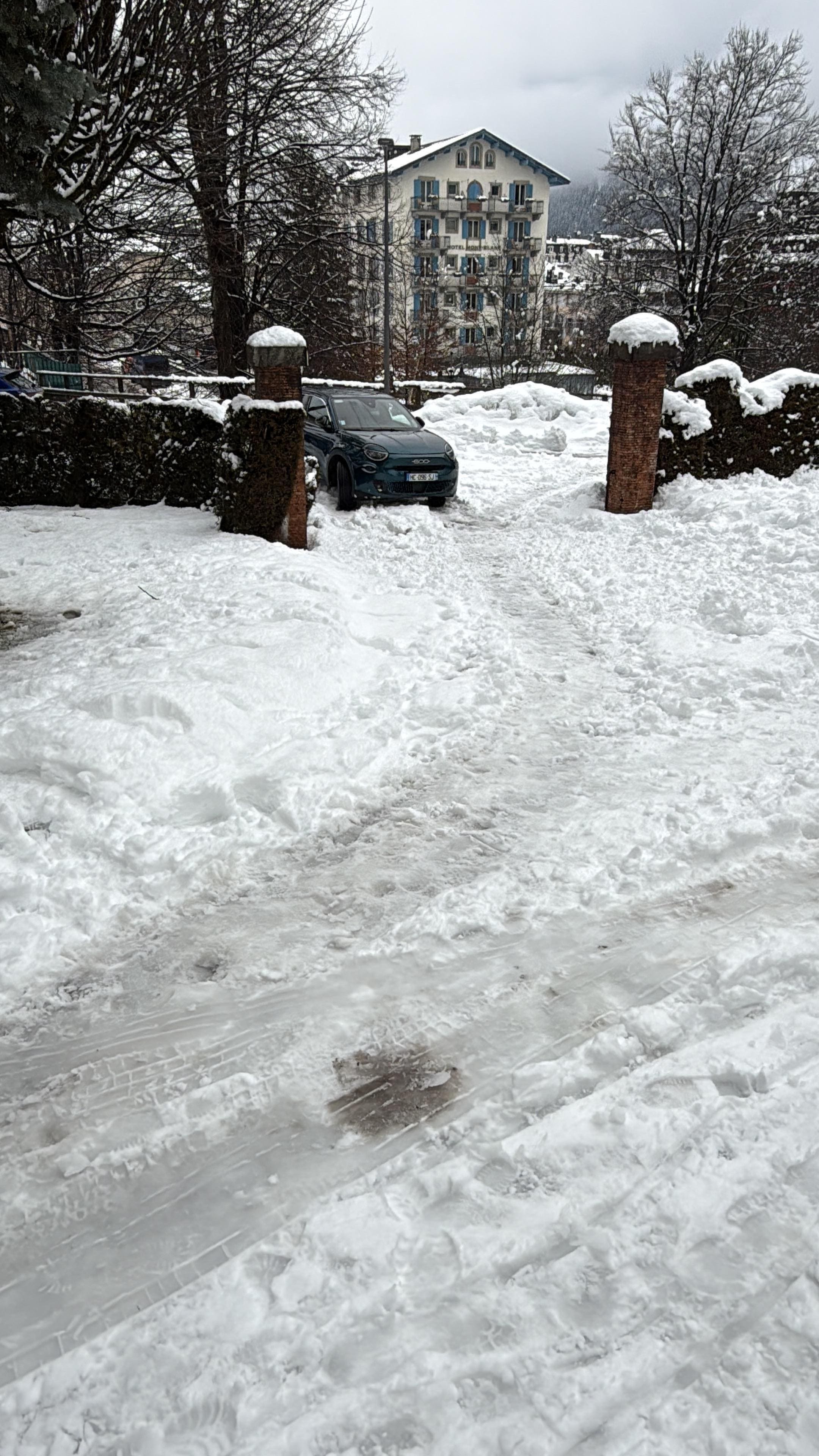 Do not park in this area-hill, icy, no snow removal