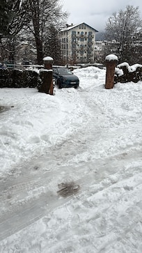 Do not park in this area-hill, icy, no snow removal