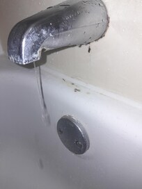 Bathroom 1 constantly dripping hot water with no cold water
