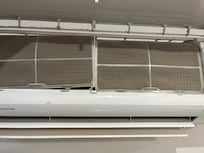 Air conditioner filters so covered with dust