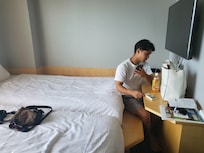 Can't sit in between bed and desk if you're literally a fat person