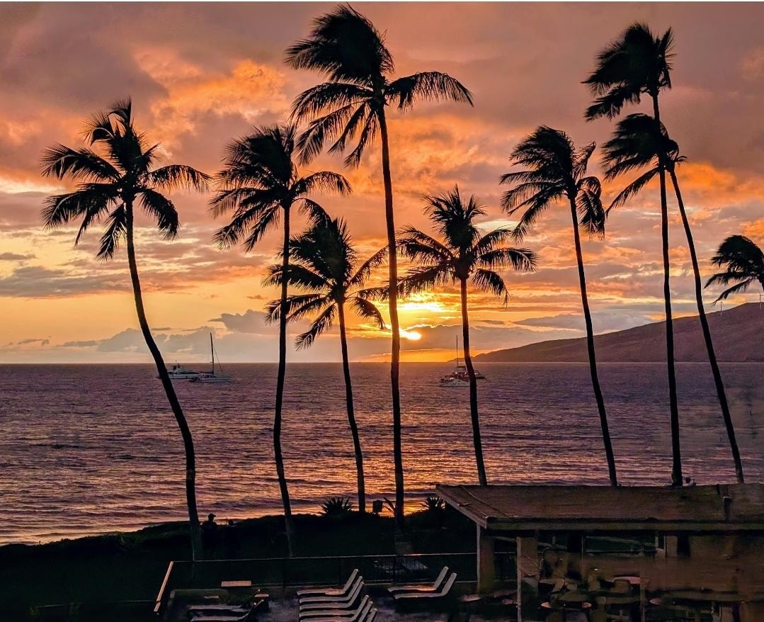 Sunset view from patio