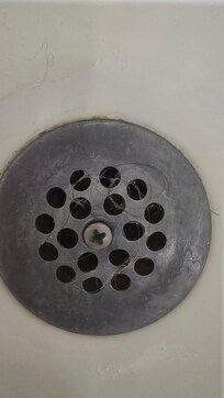 Hair on bathtub drain
2nd room